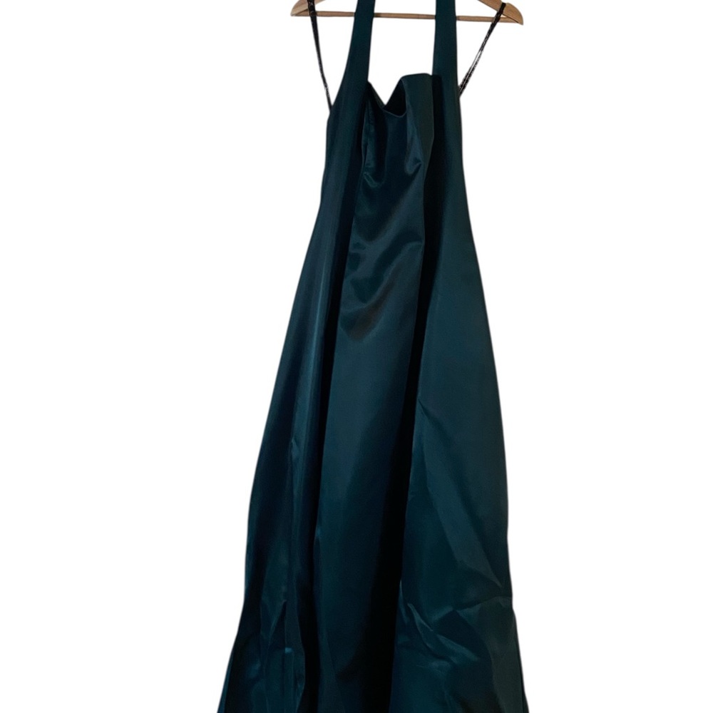 Dark Green Halter Dress